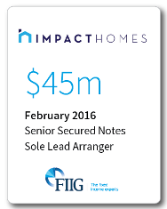 Impact homes - $45 million Senior Secured Notes