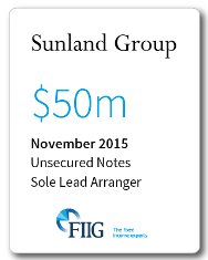 Sunland Group - $50 Million Unsecured Notes